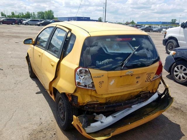 KL1TD66617B707842 - 2007 CHEVROLET AVEO BASE Sarı foto 3