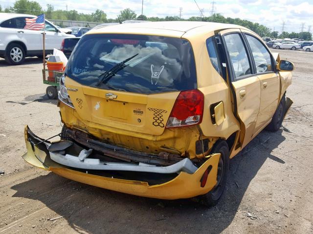 KL1TD66617B707842 - 2007 CHEVROLET AVEO BASE Sarı foto 4