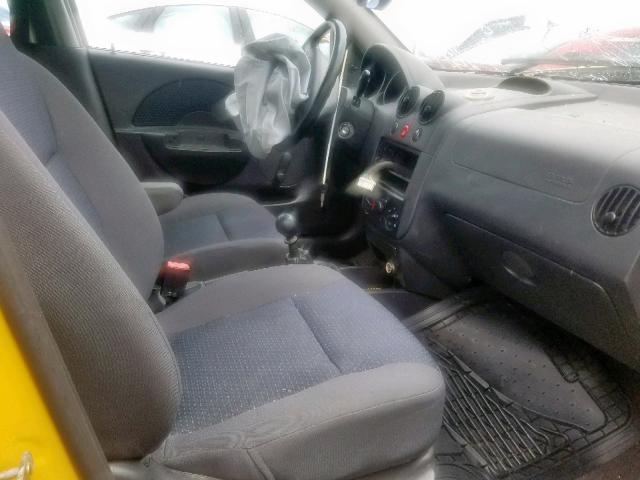 KL1TD66617B707842 - 2007 CHEVROLET AVEO BASE Sarı foto 5