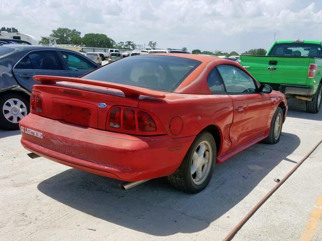 1FALP42X4VF198294 - 1997 FORD MUSTANG GT RED photo 4