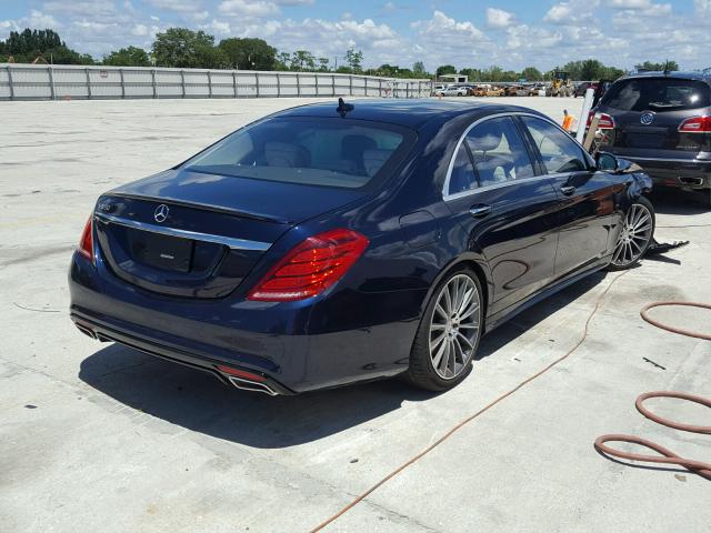 WDDUG8CB9HA314962 - 2017 MERCEDES-BENZ S 550 BLUE photo 4