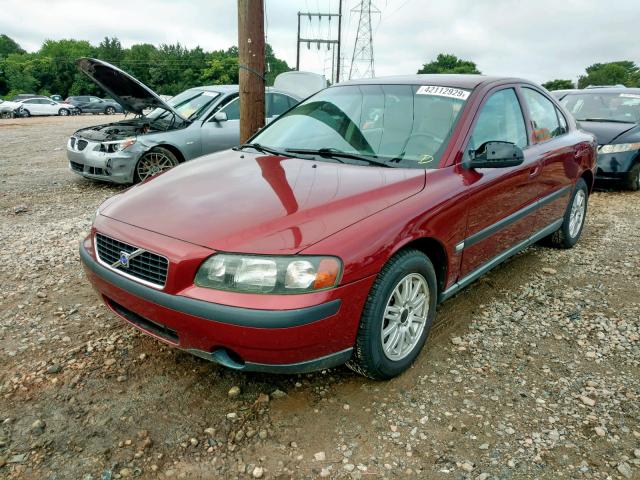 YV1RS61T932261420 - 2003 VOLVO S60 BURGUNDY photo 2