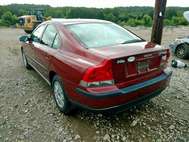 YV1RS61T932261420 - 2003 VOLVO S60 BURGUNDY photo 3