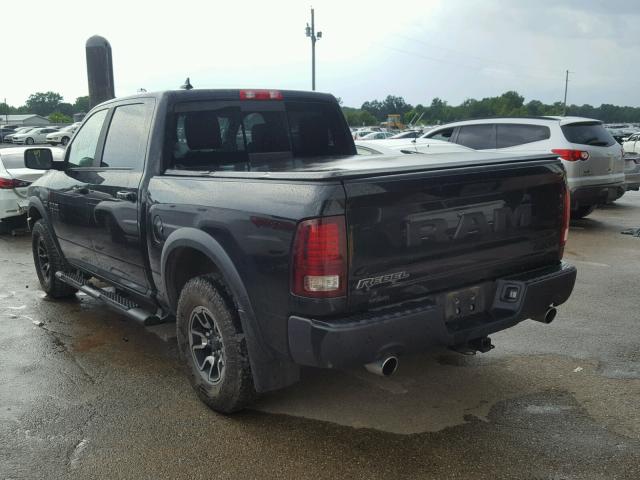 1C6RR7YTXHS567635 - 2017 RAM 1500 REBEL შავი ფოტო 3