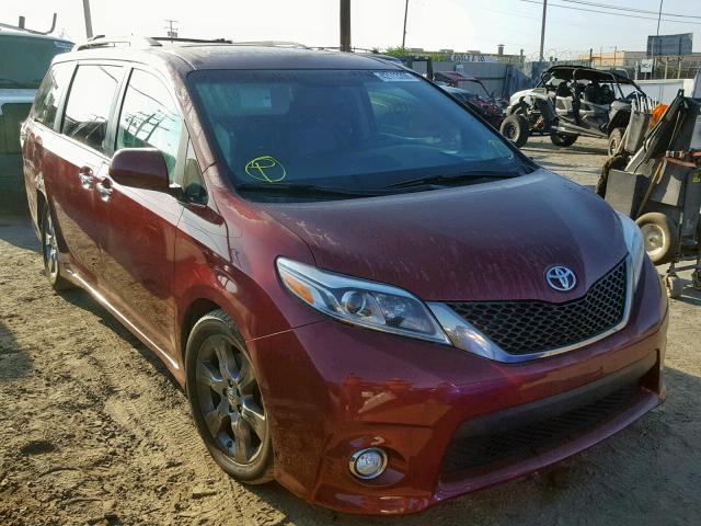 5TDXK3DC5FS570256 - 2015 TOYOTA SIENNA SPO BURGUNDY photo 1