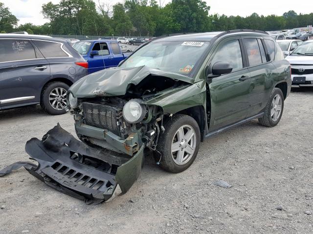 1J8FF47W38D648939 - 2008 JEEP COMPASS SP მწვანე ფოტო 2
