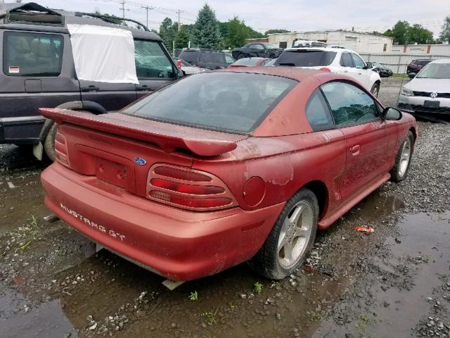 1FALP42T5RF218846 - 1994 FORD MUSTANG GT RED photo 4