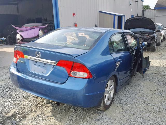 2HGFA16649H331750 - 2009 HONDA CIVIC LX-S BLUE photo 4