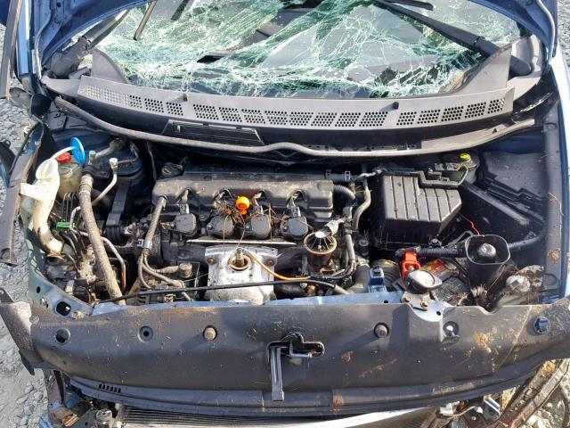 2HGFA16649H331750 - 2009 HONDA CIVIC LX-S BLUE photo 7