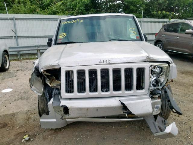 1J8HG48K76C131518 - 2006 JEEP COMMANDER SILVER photo 10