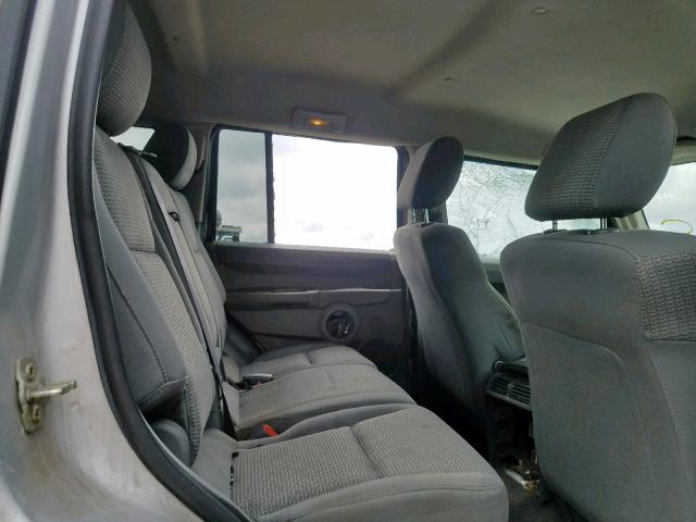 1J8HG48K76C131518 - 2006 JEEP COMMANDER SILVER photo 6