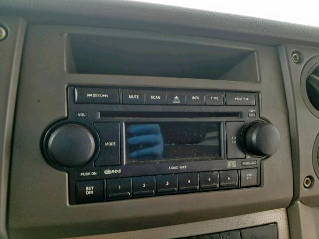 1J8HG48K76C131518 - 2006 JEEP COMMANDER SILVER photo 9