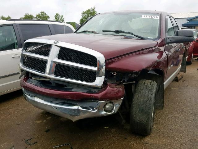 1D7HU18D23S305826 - 2003 DODGE RAM 1500 S MAROON photo 2