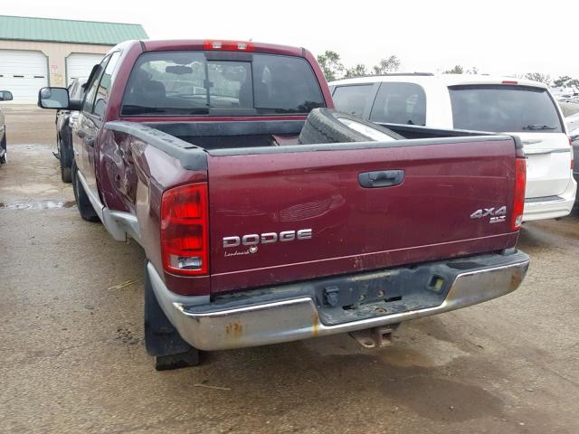 1D7HU18D23S305826 - 2003 DODGE RAM 1500 S MAROON photo 3