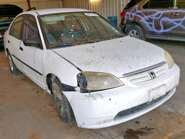 2HGES15261H568476 - 2001 HONDA CIVIC DX WHITE photo 1