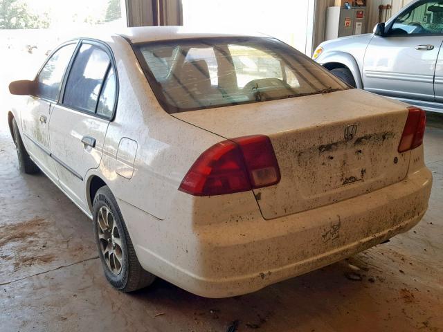 2HGES15261H568476 - 2001 HONDA CIVIC DX WHITE photo 3