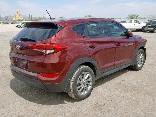 KM8J23A44GU198128 - 2016 HYUNDAI TUCSON SE BURGUNDY photo 4