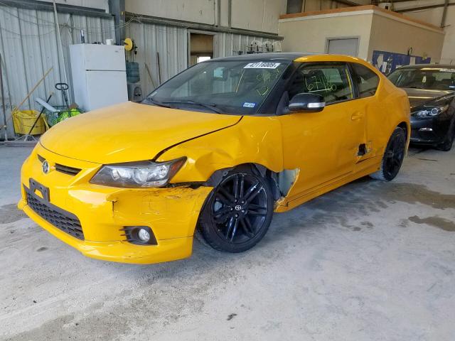 JTKJF5C76C3029717 - 2012 TOYOTA SCION TC ყვითელი ფოტო 2