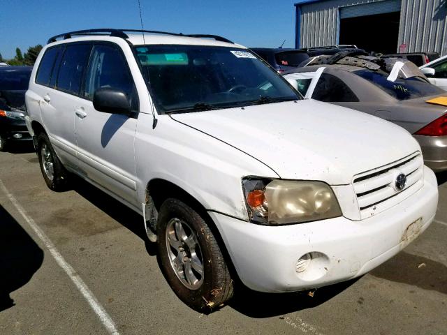 JTEGP21A450078751 - 2005 TOYOTA HIGHLANDER WHITE photo 1