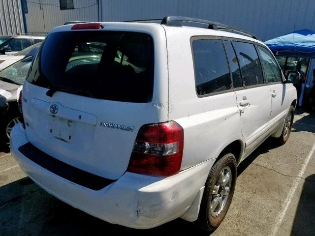 JTEGP21A450078751 - 2005 TOYOTA HIGHLANDER WHITE photo 4