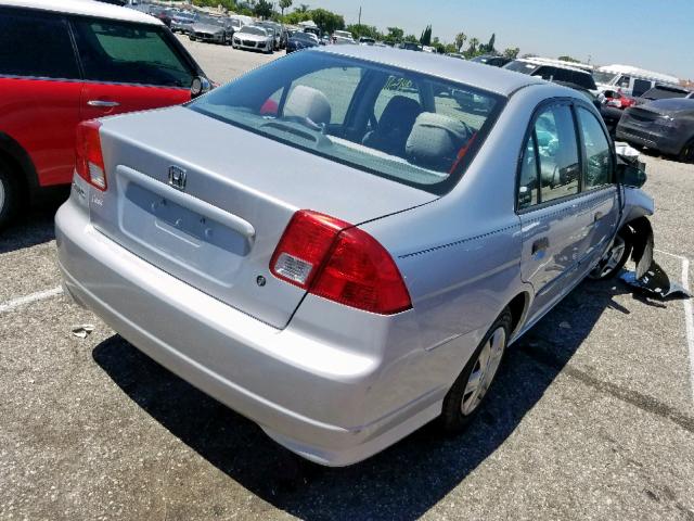 1HGES16305L011322 - 2005 HONDA CIVIC DX V SILVER photo 4