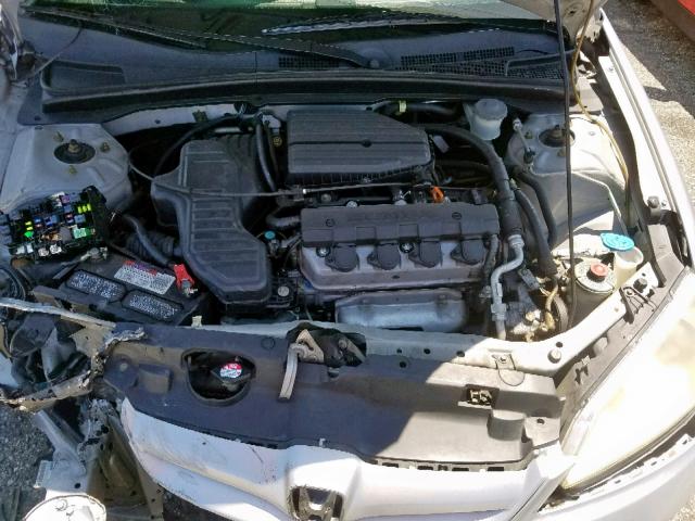 1HGES16305L011322 - 2005 HONDA CIVIC DX V SILVER photo 7