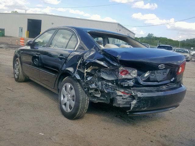 KNAGE123375147730 - 2007 KIA OPTIMA BLACK photo 3