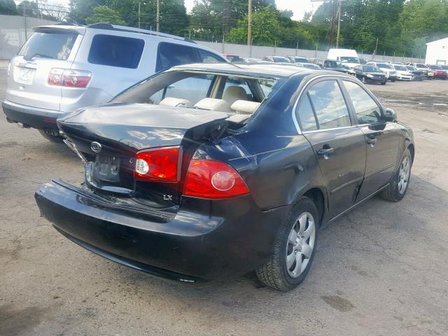 KNAGE123375147730 - 2007 KIA OPTIMA BLACK photo 4