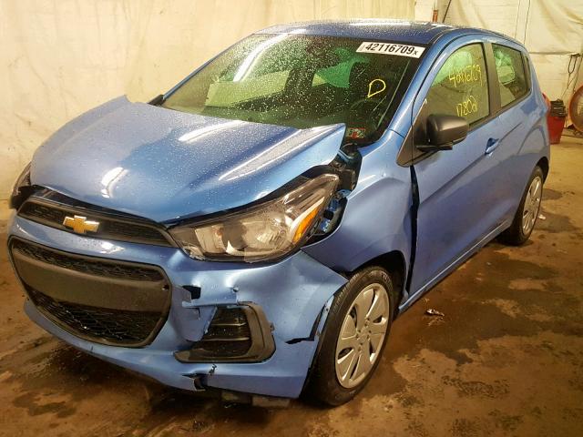 KL8CB6SAXHC839527 - 2017 CHEVROLET SPARK LS BLUE photo 2