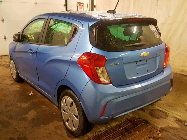 KL8CB6SAXHC839527 - 2017 CHEVROLET SPARK LS BLUE photo 3