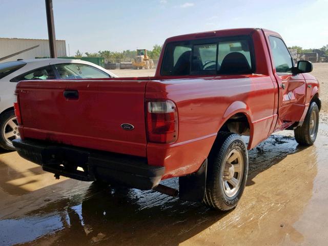 1FTYR10D03PA91042 - 2003 FORD RANGER RED photo 4