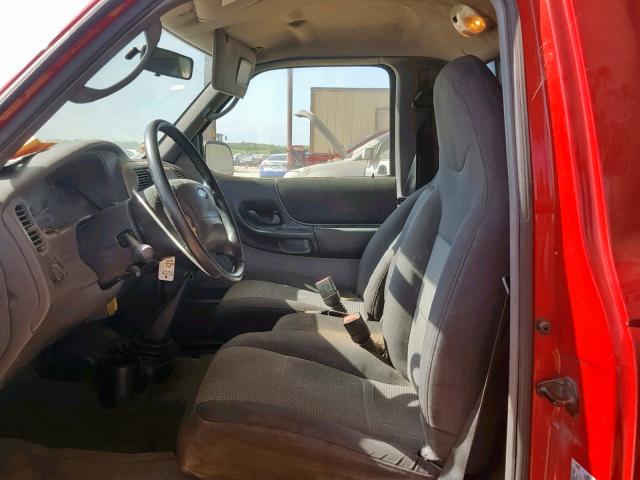 1FTYR10D03PA91042 - 2003 FORD RANGER RED photo 5