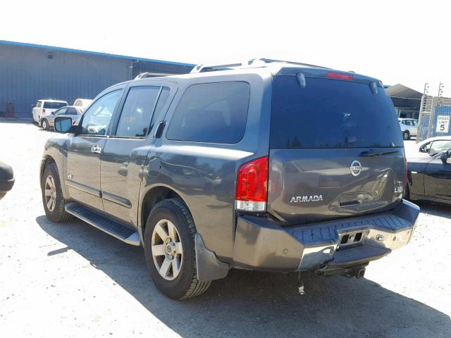 5N1AA08B25N702057 - 2005 NISSAN ARMADA SE GRAY photo 3