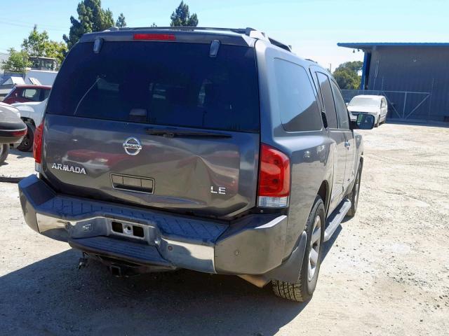 5N1AA08B25N702057 - 2005 NISSAN ARMADA SE GRAY photo 4