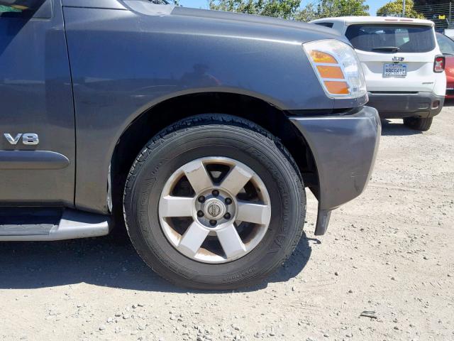 5N1AA08B25N702057 - 2005 NISSAN ARMADA SE GRAY photo 9