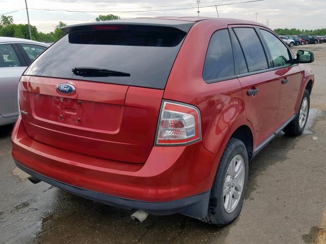 2FMDK36C27BB53935 - 2007 FORD EDGE SE RED photo 4