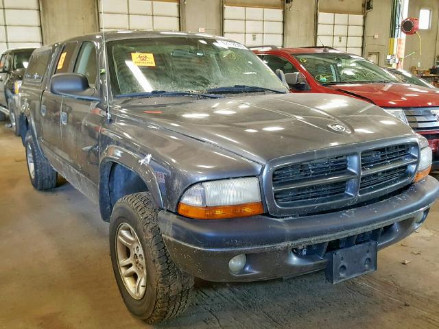 1D7HG38N43S363013 - 2003 DODGE DAKOTA QUA GRAY photo 1