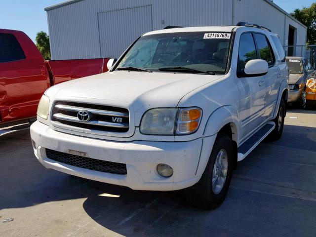 5TDBT48A82S061553 - 2002 TOYOTA SEQUOIA LI WHITE photo 2