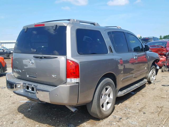 5N1AA08C67N702221 - 2007 NISSAN ARMADA SE GRAY photo 4