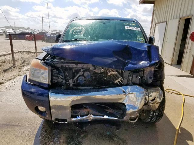 1N6BA0ED7BN310280 - 2011 NISSAN TITAN S BLUE photo 9