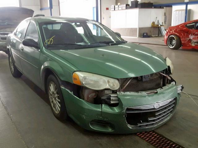 1C3EL56R84N377687 - 2004 CHRYSLER SEBRING LX GREEN photo 1