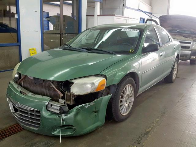 1C3EL56R84N377687 - 2004 CHRYSLER SEBRING LX GREEN photo 2