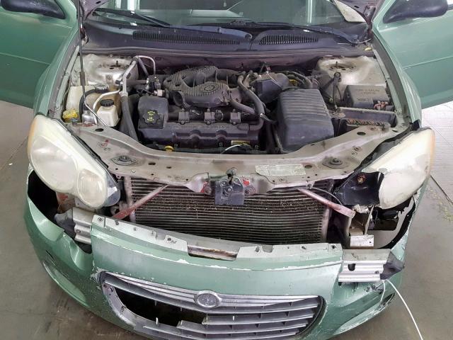 1C3EL56R84N377687 - 2004 CHRYSLER SEBRING LX GREEN photo 7