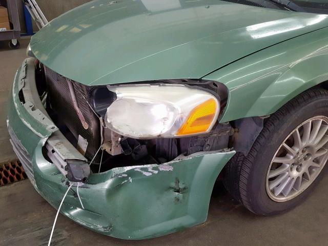 1C3EL56R84N377687 - 2004 CHRYSLER SEBRING LX GREEN photo 9