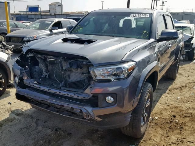 5TFAZ5CN5GX020616 - 2016 TOYOTA TACOMA DOU GRAY photo 2