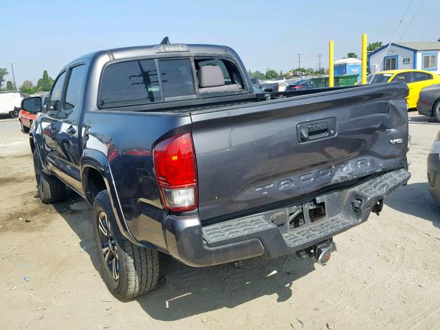 5TFAZ5CN5GX020616 - 2016 TOYOTA TACOMA DOU GRAY photo 3