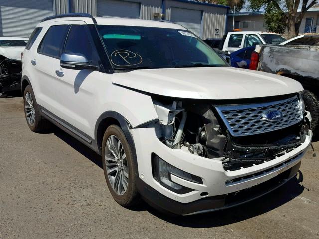 1FM5K8HT0GGC33970 - 2016 FORD EXPLORER P WHITE photo 1