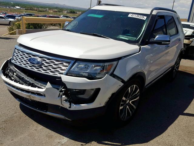 1FM5K8HT0GGC33970 - 2016 FORD EXPLORER P WHITE photo 2