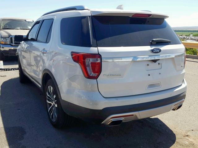 1FM5K8HT0GGC33970 - 2016 FORD EXPLORER P WHITE photo 3