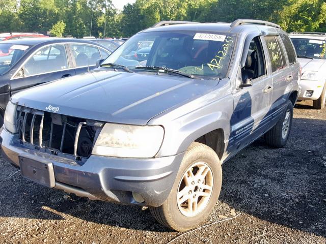 1J8GW48S84C135346 - 2004 JEEP GRAND CHER BLUE photo 2